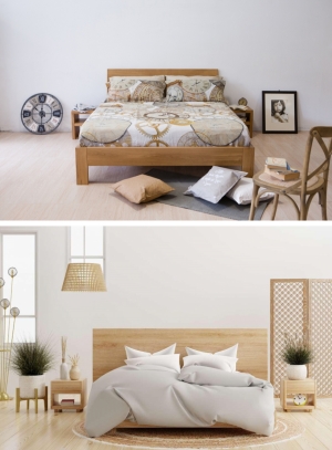 Letto matrimoniale su misura.