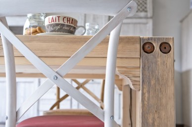 Vendita Online Tavolo in legno moderno invecchiato grezzo  