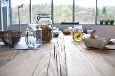 Vendita Online Tavolo in legno moderno invecchiato grezzo  