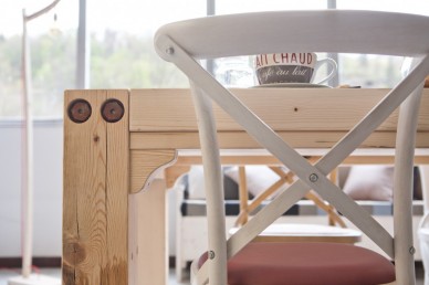 Vendita Online Tavolo in legno moderno invecchiato grezzo  