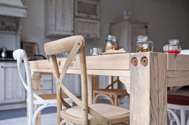 Vendita Online Tavolo in legno moderno invecchiato grezzo  