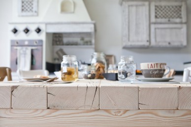 Vendita Online Tavolo in legno moderno invecchiato grezzo  