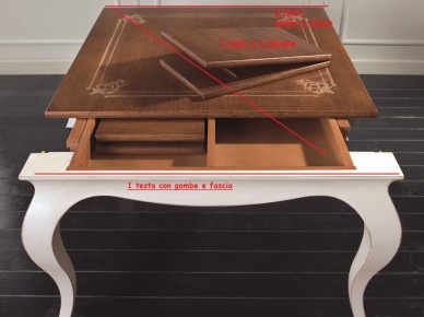 Vendita Online Tavolo  in legno gambe curve artigianale 