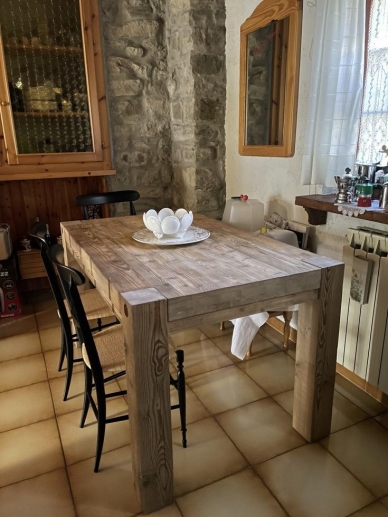 Vendita Online Tavolo in legno moderno invecchiato grezzo  