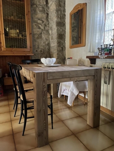 Vendita Online Tavolo in legno moderno invecchiato grezzo  